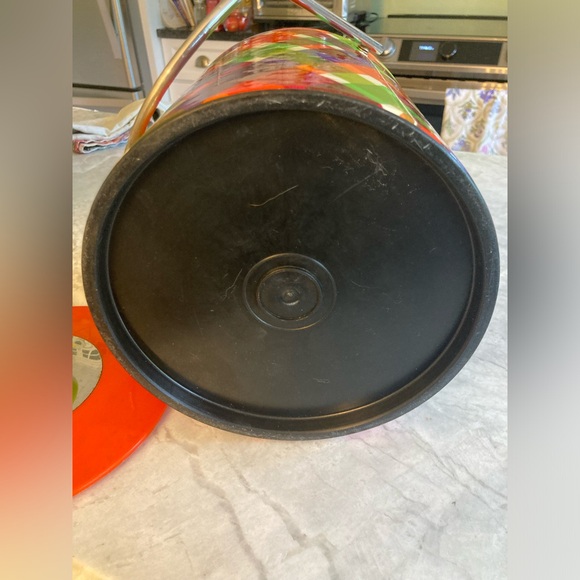 FABULOUS Vintage Vinyl PLAID Ice Bucket and Tongs RETRO 1960’s 1970’s EUC - Picture 9 of 15